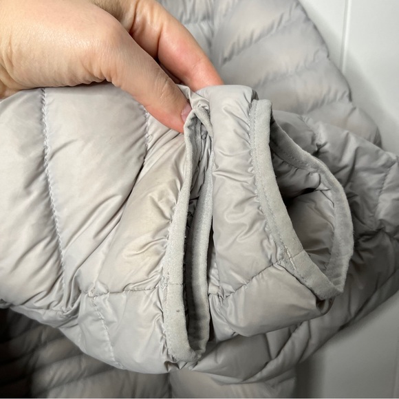 Lands' End Light Gray Puffer Jacket with Hood Women's 2X 20W-22W - Picture 6 of 10